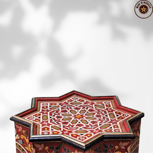 Moroccan Muqarnas Table, Painted Moroccan Muqarnas Table, Painted