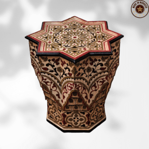Moroccan Muqarnas Table, Painted