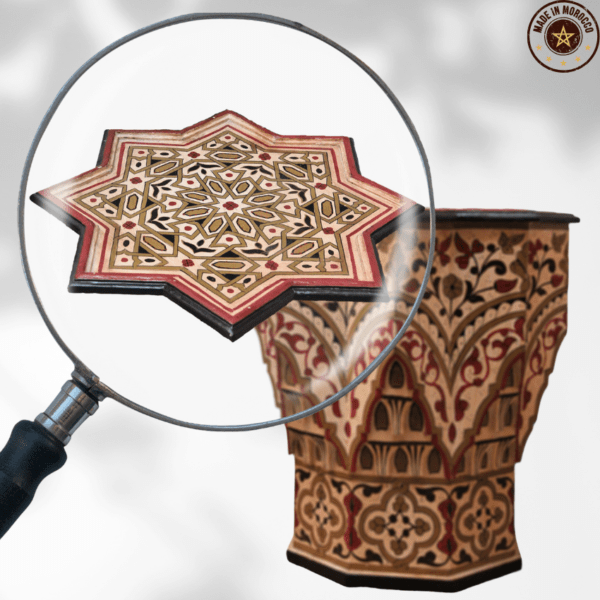 Moroccan Muqarnas Table, Painted 