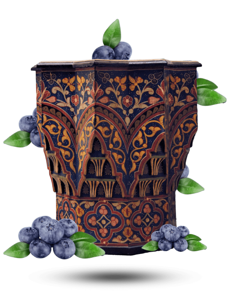 Moroccan Muqarnas Table, Painted Muqarnas Table