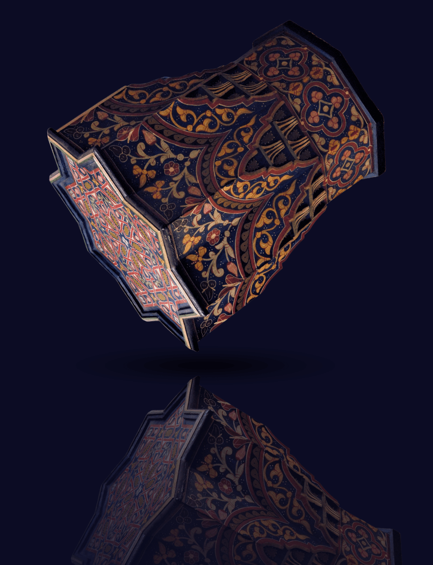 Moroccan Muqarnas Table, Painted Muqarnas Table