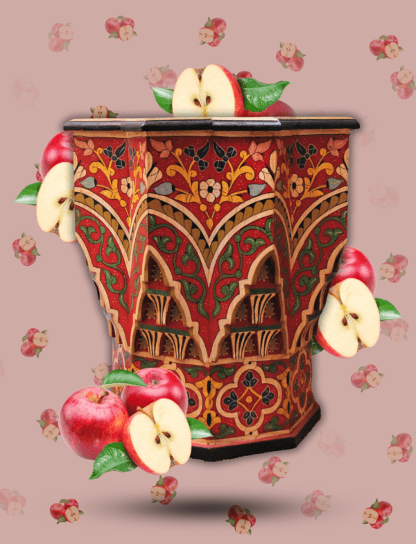 Moroccan Muqarnas Table, Painted Moroccan Muqarnas Table, Painted