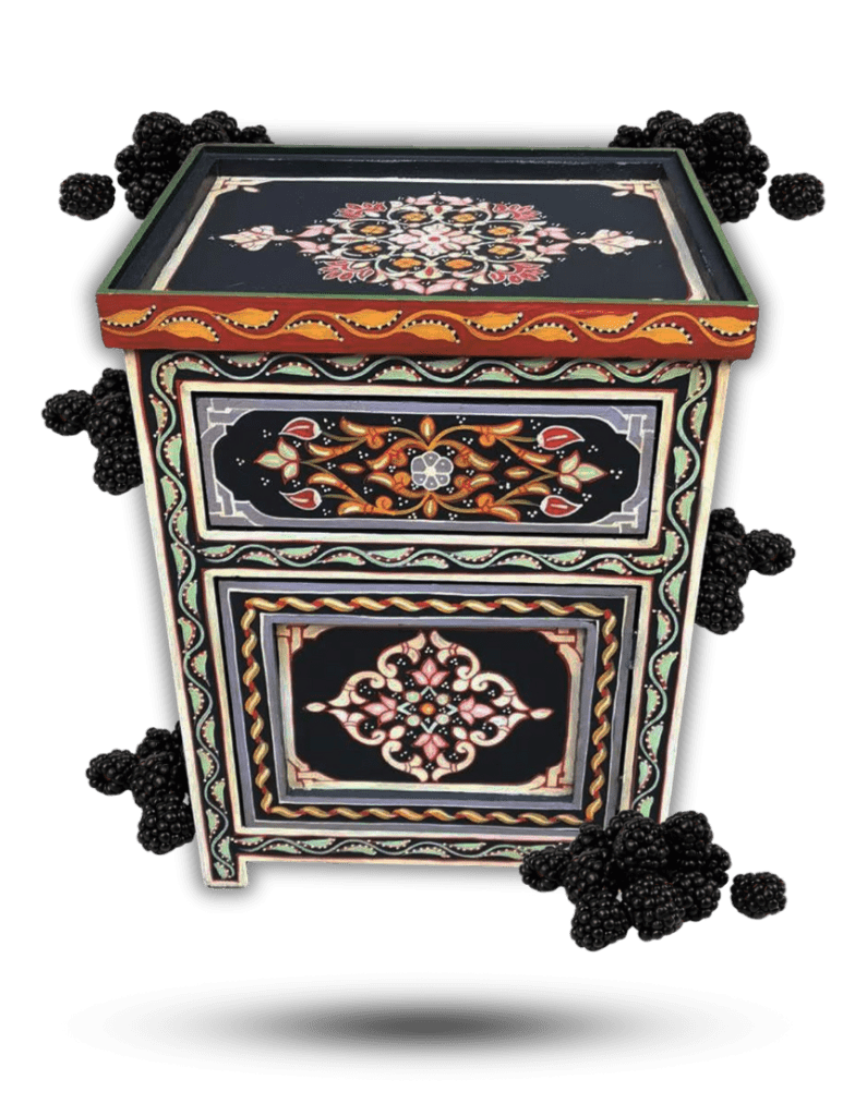 Set of 2 Moroccan Painted Nightstand Table/ 5 Flavor Variants/ Andalusian Style. 35 nightstand set of 2 Nightstand Set Of 2 Tables