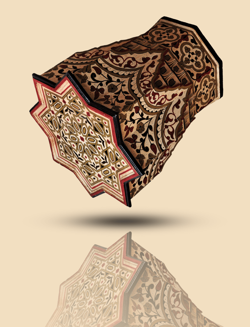 Moroccan Muqarnas Table, Painted 113