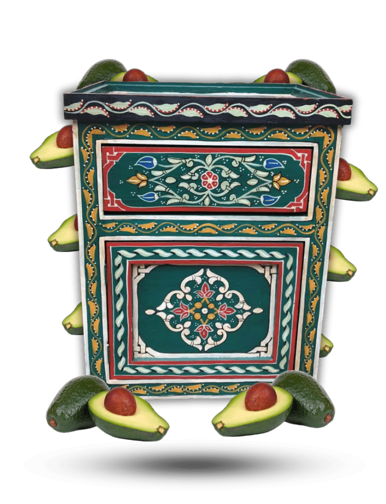 Set of 2 Moroccan Painted Nightstand Table/ 5 Flavor Variants/ Andalusian Style. 37 nightstand set of 2 117