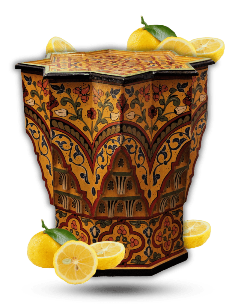 Moroccan Muqarnas Table, Painted 123