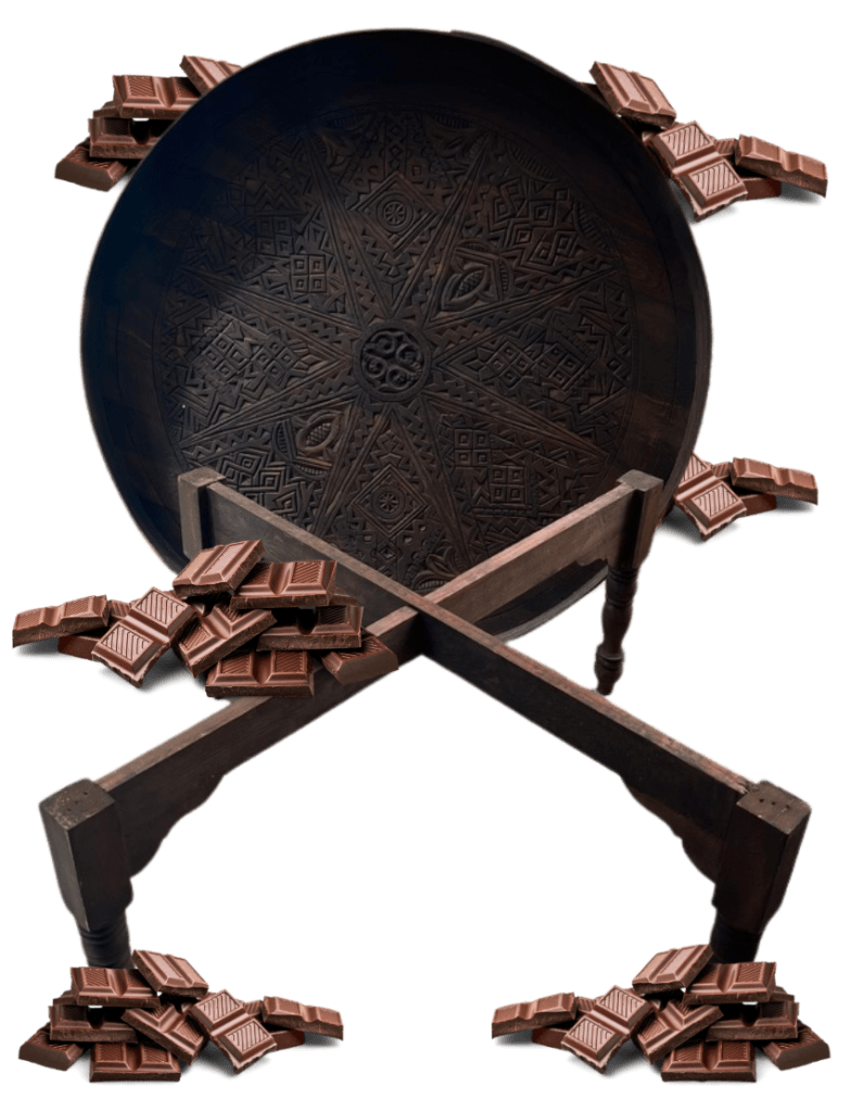 Moroccan Carved Mida Table With Rim and Legs/ Amazigh style. 19 Round Coffee table Carved Round Moroccan Coffee Table