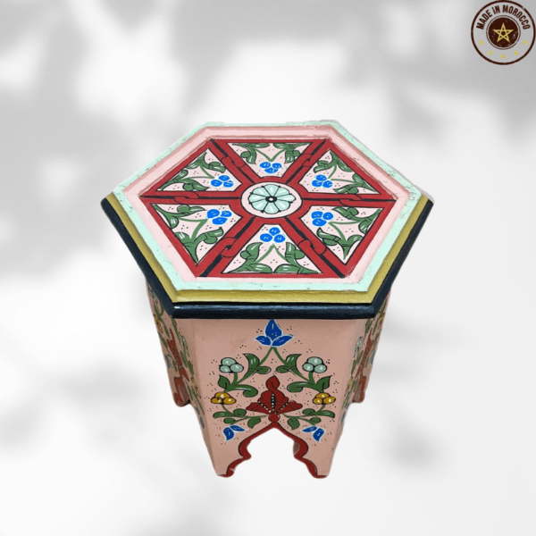 14 Flavor Variants Painted Moroccan Table/ Geometric Lining/ Floral Motif/ Andalusian Style. 3 Moroccan inspired boho side table 14 Flavor Variants Painted Moroccan Table/ Geometric Lining/ Floral Motif/ Andalusian Style.