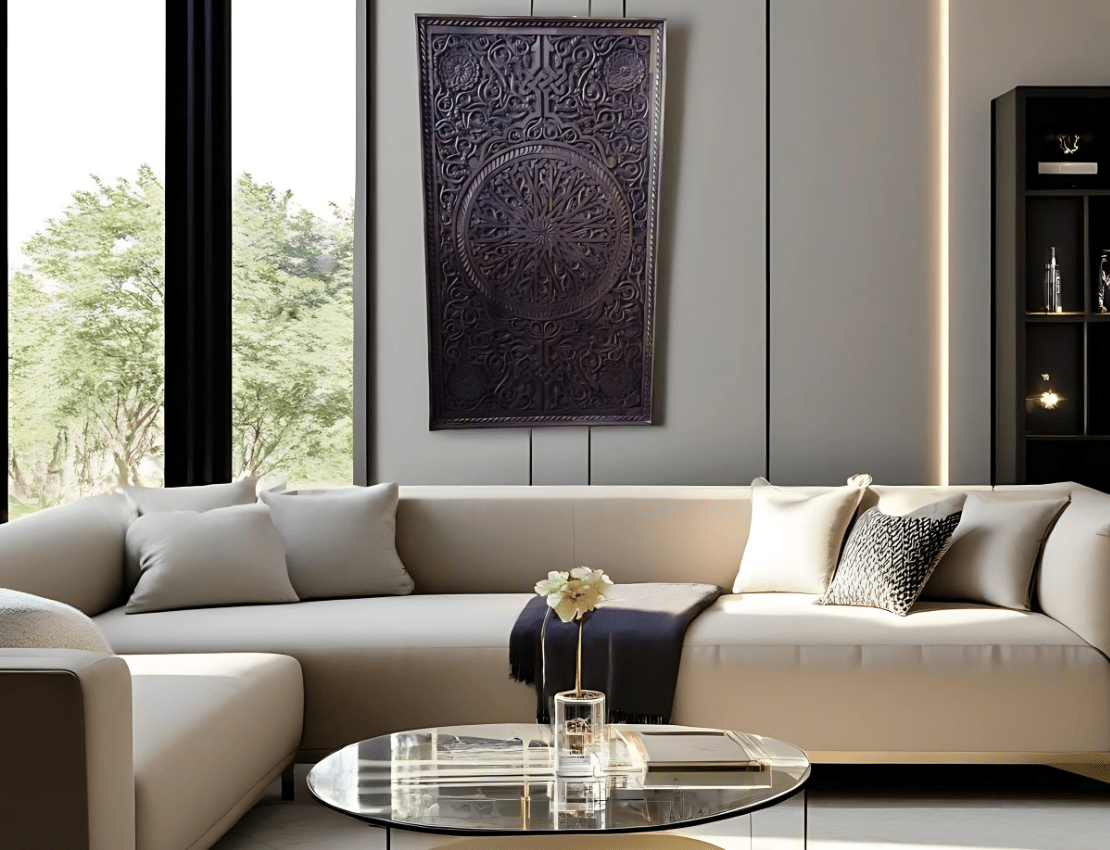 Moroccan Wall Carved Panel/ Floral motif / Andalusian Style. 8 decorative wall panels 23