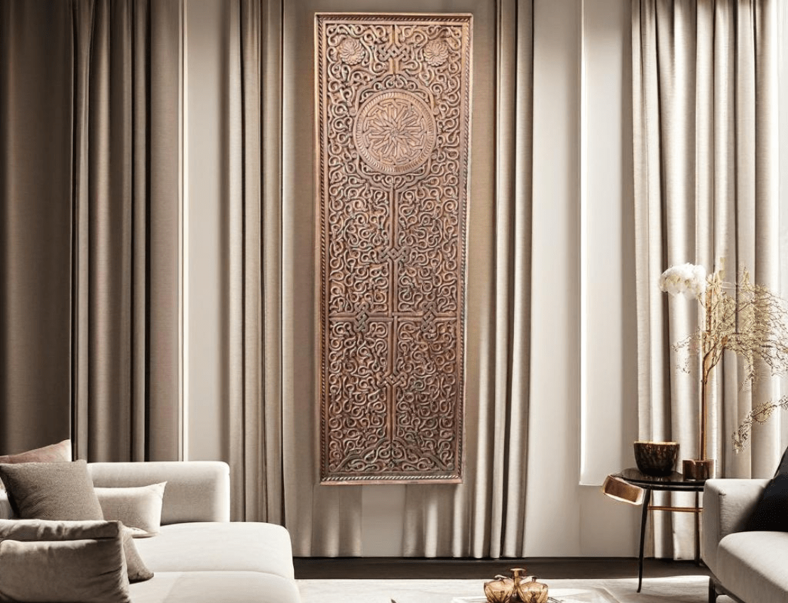 Moroccan Wall Carved Panel/ Floral motif / Andalusian Style. 10 moroccan Carved wall panel 24