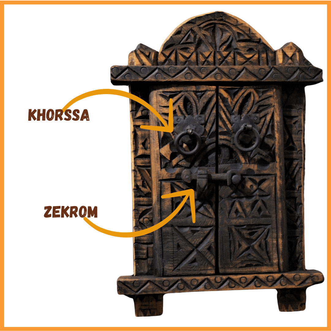 Moroccan Wood Furniture: A Trip Through Time and Craftsmanship (Part B) 2 Moroccan Wood Furniture Andalusian-inspired wood panel with geometric and floral Moroccan motifs
