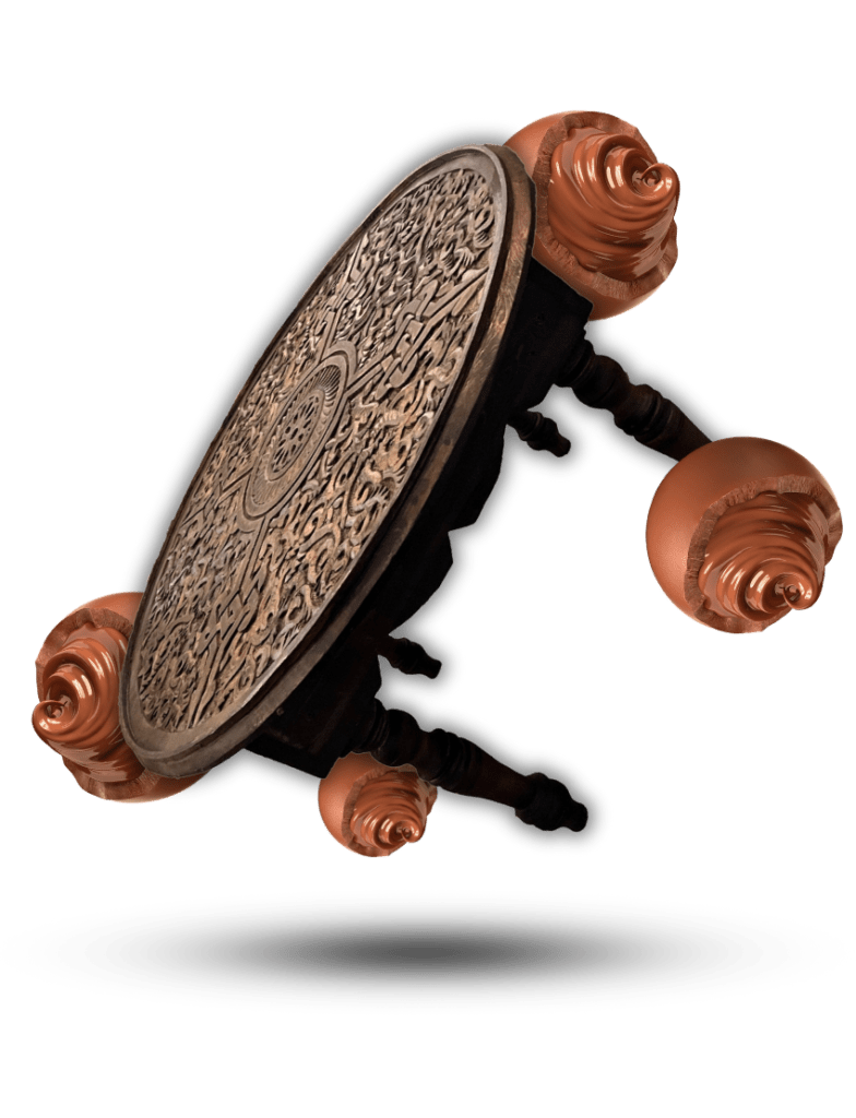 Moroccan Carved Table /Floral motif/ Andalusian style. 13 hand carved round coffee table 32