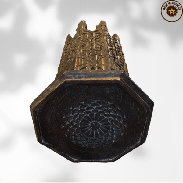 Octagonal Moroccan Carved Table/ Andalusian Style 5 Moroccan Hand carved side table Octagonal Moroccan Carved Table/ Andalusian Style