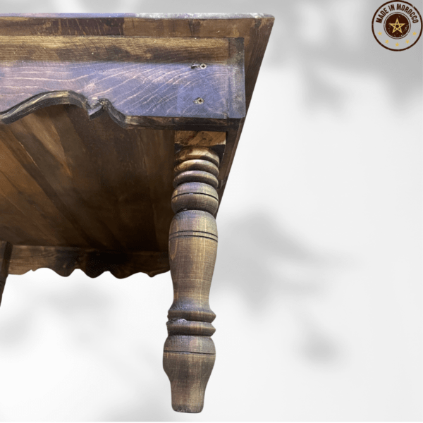 Moroccan Hand Carved Dinning Table/ Geometric Lining design / Andalusian style 4 carved dinning table Moroccan Hand Carved Dinning Table/ Geometric Lining design / Andalusian style