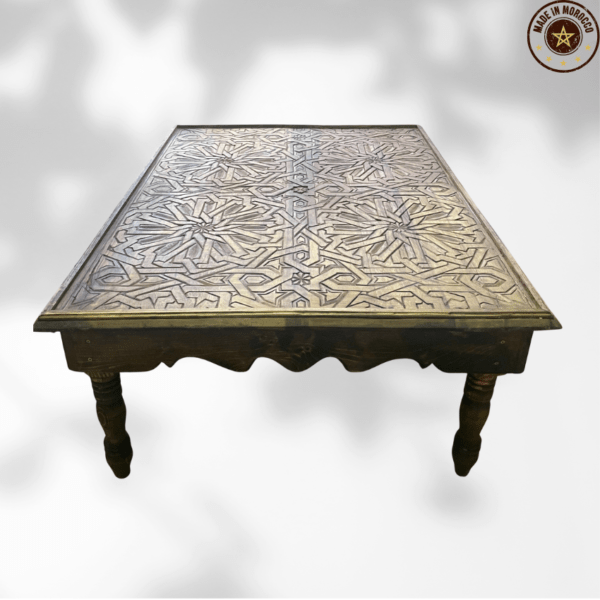 Moroccan Hand Carved Dinning Table/ Geometric Lining design / Andalusian style 1 carved dinning table Moroccan Hand Carved Dinning Table/ Geometric Lining design / Andalusian style