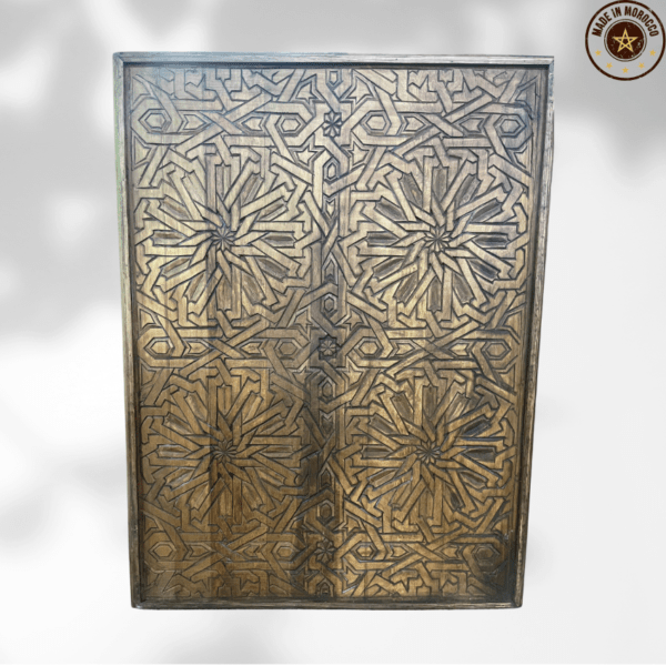 Moroccan Hand Carved Dinning Table/ Geometric Lining design / Andalusian style 2 carved dinning table Moroccan Hand Carved Dinning Table/ Geometric Lining design / Andalusian style