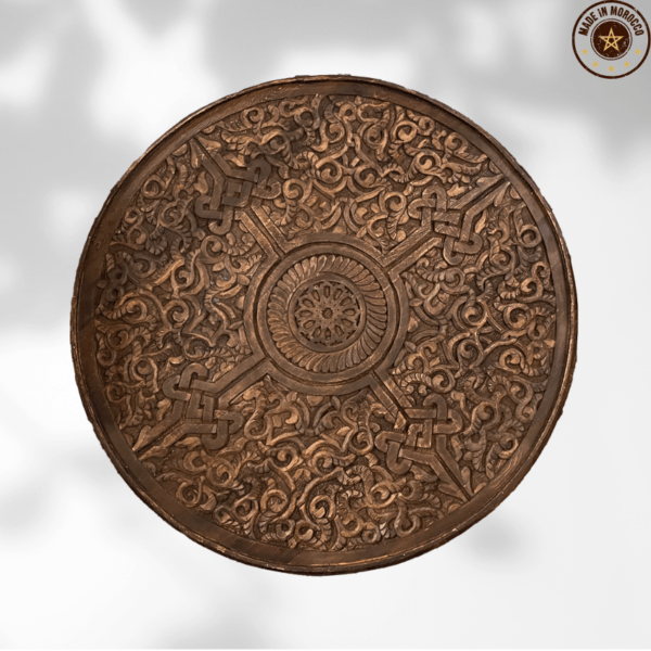 Moroccan Carved Table /Floral motif/ Andalusian style. 3 hand carved round coffee table Moroccan Carved Table /Floral motif/ Andalusian style.
