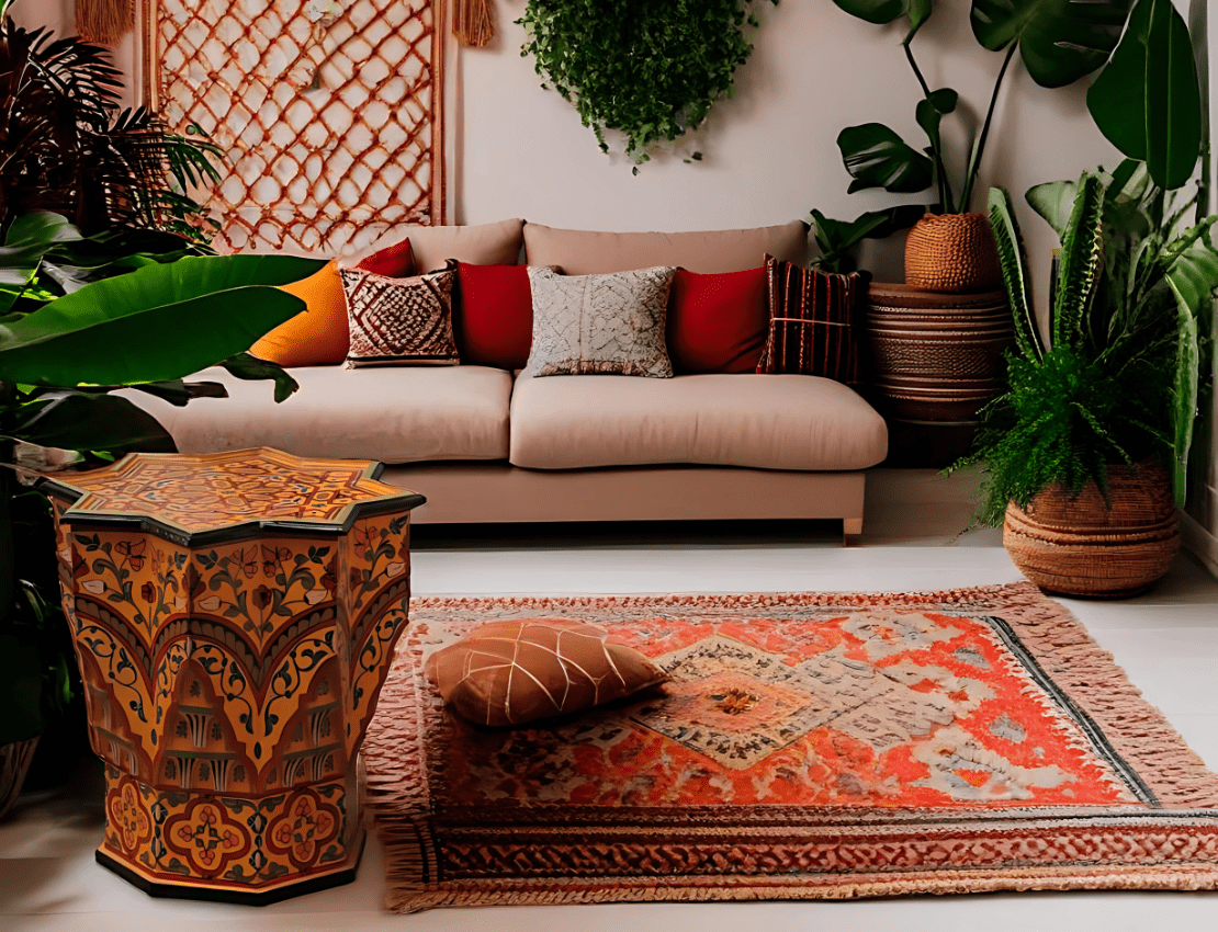 Moroccan Muqarnas Table, Painted 67