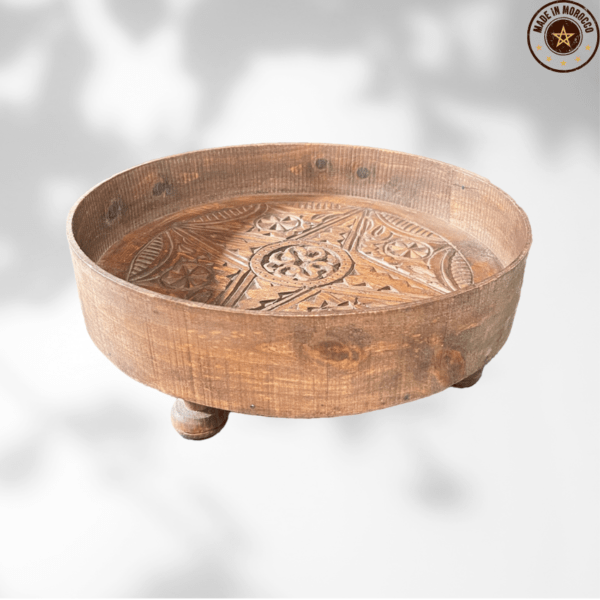 Low Moroccan Carved Mida Table With Rim/ Amazigh style. 3 amazigh morocco coffee table Low Moroccan Carved Mida Table With Rim/ Amazigh style.