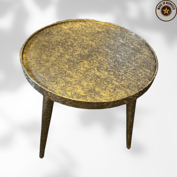Set of 3 Moroccan Brass Coffee Tables/ Andalusian Style. 7 brass coffee table Set of 3 Moroccan Brass Coffee Tables/ Andalusian Style.