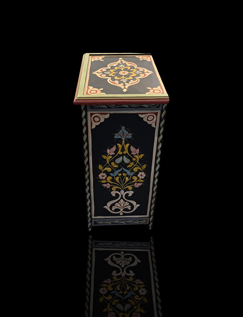 Moroccan Painted Nightstand Set Of 2 Tables