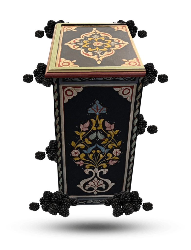 Moroccan Painted Nightstand Set Of 2 Tables