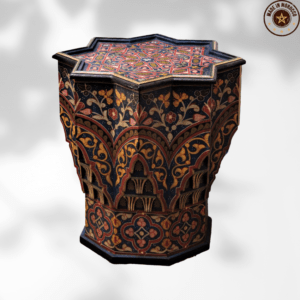 Moroccan Muqarnas Table, Painted 