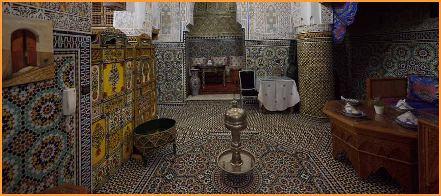 Traditional Moroccan wood furniture table with Berber carving details Traditional Moroccan wood furniture table with Berber carving details