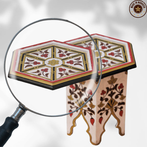 14 Flavor Variants Painted Moroccan Table/ Geometric Lining/ Floral Motif/ Andalusian Style. 21 Moroccan inspired boho side table 14 Flavor Variants Painted Moroccan Table/ Geometric Lining/ Floral Motif/ Andalusian Style.
