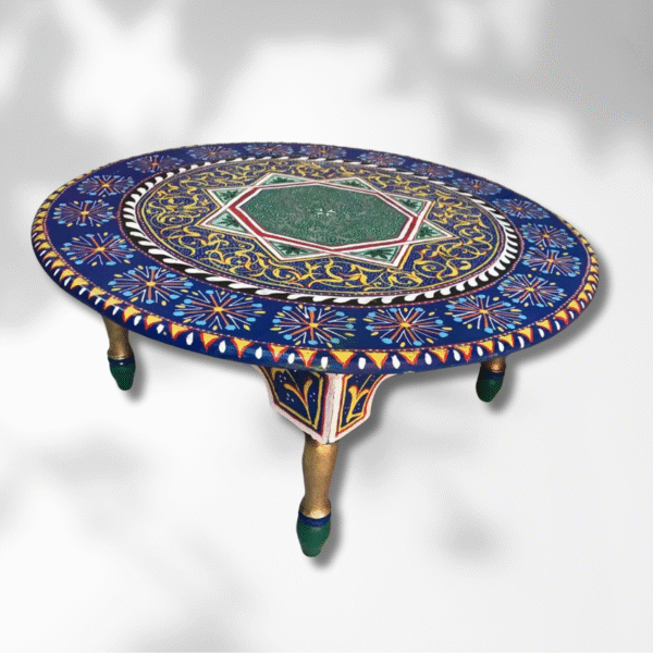 3 Flavor Variants Moroccan Painted Basse Table/ Andalusian Style. 3 round basse table 3 Flavor Variants Moroccan Painted Basse Table/ Andalusian Style.