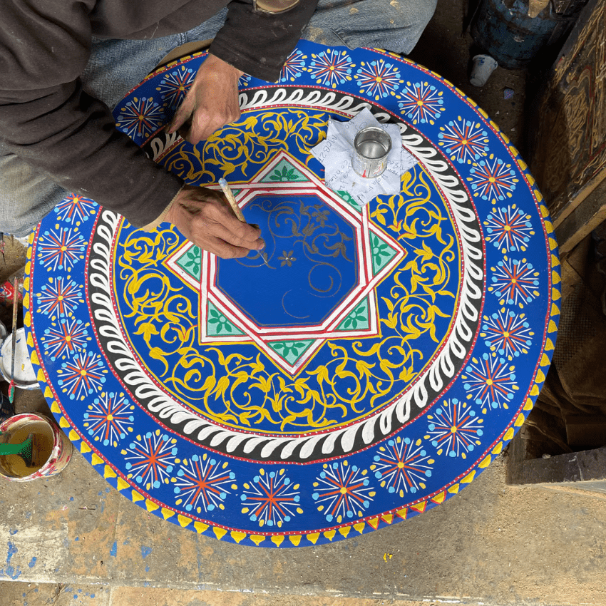 3 Flavor Variants Moroccan Painted Basse Table/ Andalusian Style. 16 round basse table The Best Moroccan Painted Table Basse -