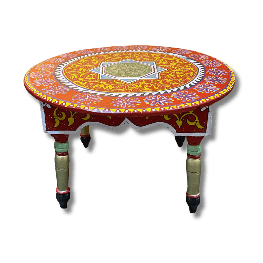 3 Flavor Variants Moroccan Painted Basse Table/ Andalusian Style. 22 round basse table The Best Moroccan Round Basse Table