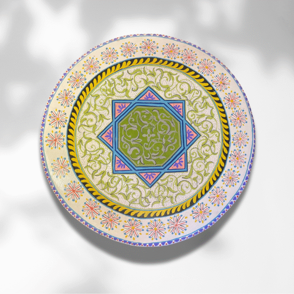 3 Flavor Variants Moroccan Painted Basse Table/ Andalusian Style. 8 round basse table 3 Flavor Variants Moroccan Painted Basse Table/ Andalusian Style.