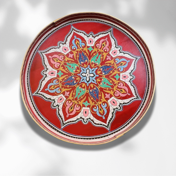 Mandala Table/ Moroccan Painted Mida Table With Rim and Legs/ Andalusian style. 3 Mandala Table Mandala Table/ Moroccan Painted Mida Table With Rim and Legs/ Andalusian style.
