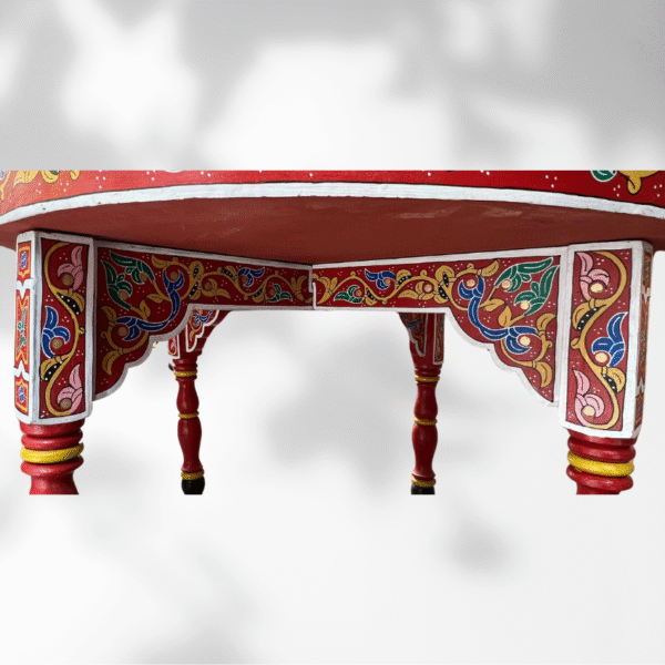 Mandala Table/ Moroccan Painted Mida Table With Rim and Legs/ Andalusian style. 4 Mandala Table Mandala Table/ Moroccan Painted Mida Table With Rim and Legs/ Andalusian style.