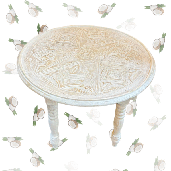 15 Stunning Moroccan Home Decor Ideas to Transform Your Space in 2026 6 White Round Moroccan Carved Coffee Table/ Mida Table With Legs/ Amazigh Style.
