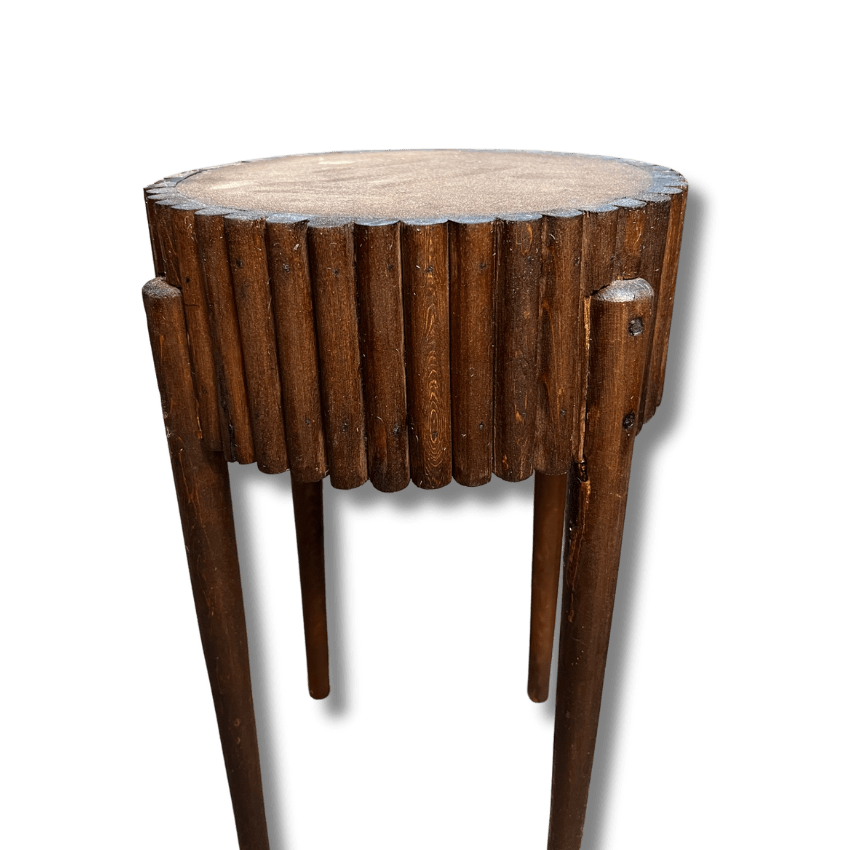 Brown Moroccan Round Fluted Coffee Table With Secret Drawer 10 fluted coffee table The Best Round Fluted Coffee Table With Secret Drawer