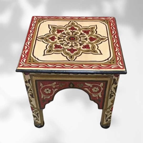 Beige Moroccan Wood Square Coffee Table / Andalusian Style. 1 modern coffee table Beige Moroccan Wood Square Coffee Table / Andalusian Style.