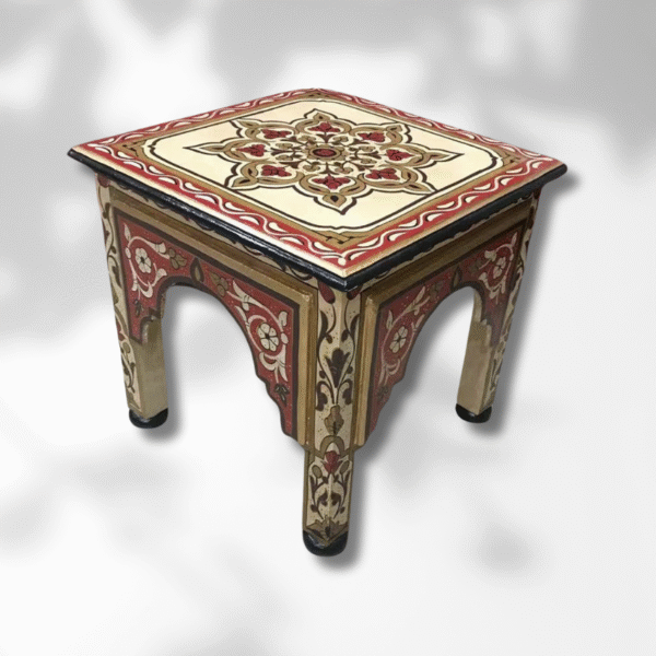 Beige Moroccan Wood Square Coffee Table / Andalusian Style. 3 modern coffee table Beige Moroccan Wood Square Coffee Table / Andalusian Style.