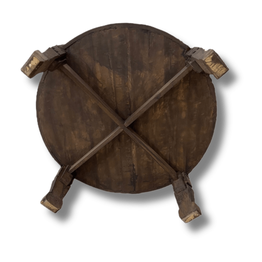Solid Wood Round Coffee Table / Dark Brown / Amazigh Style. 8 solid wood round coffee table The best Solid Wood Round Coffee Table