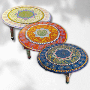3 Flavor Variants Moroccan Painted Basse Table/ Andalusian Style.