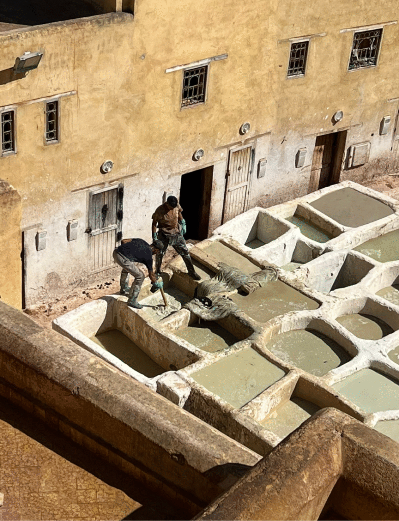 Why Moroccan Leather Still Matters (And Why It’s Worth Every Penny) 2 Moroccan Leather Traditional Moroccan tannery process by hand