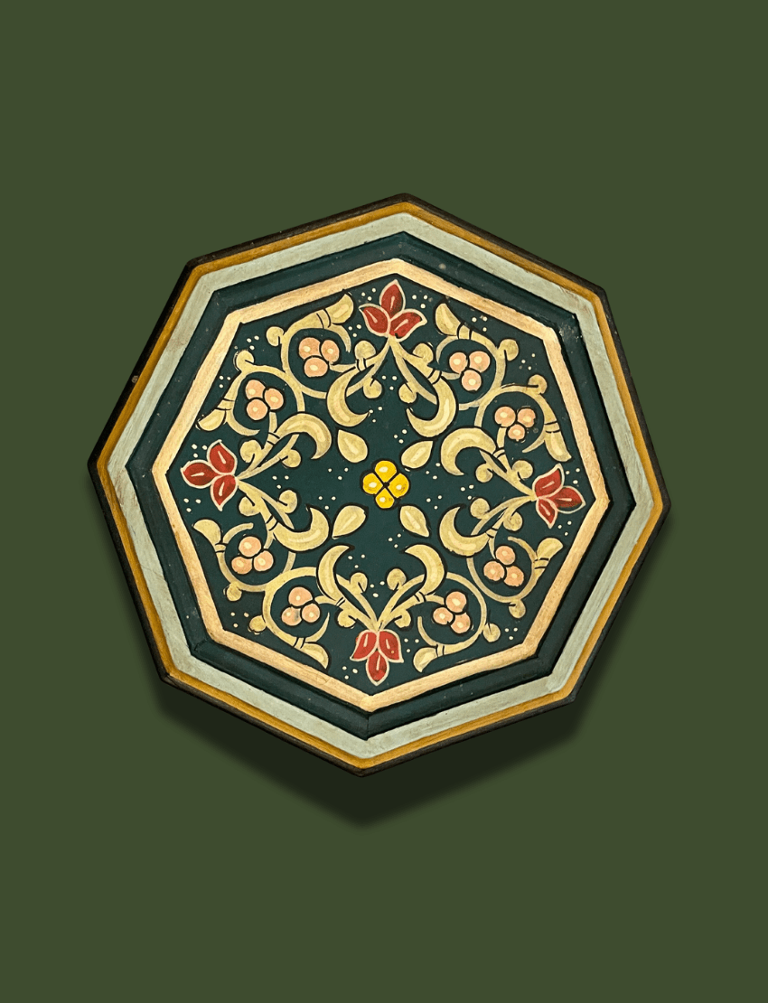 Painted Moroccan Octagon End Table 10