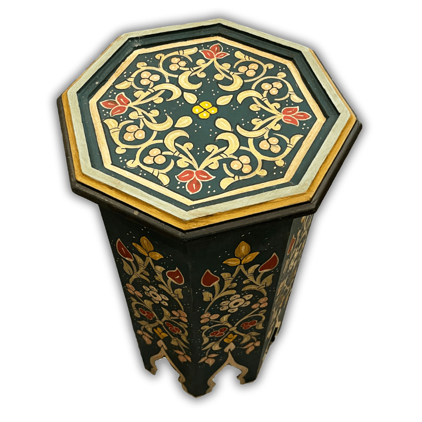 4 Flavor Variants Painted Moroccan Octagon End Table/ Andalusian Style. 30 painted octagon end table The Best Green Accent Table