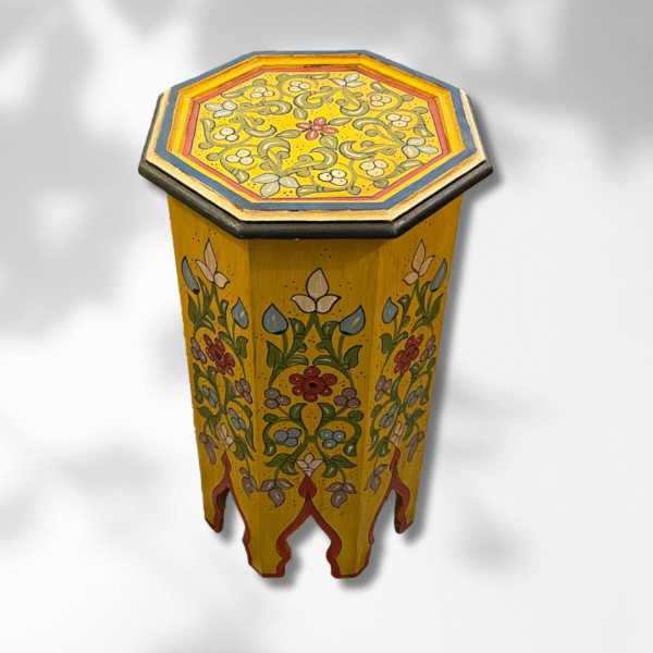 Painted Moroccan Octagon End Table/ Andalusian Style. 6 colorful end table Painted Moroccan Octagon End Table/ Andalusian Style.