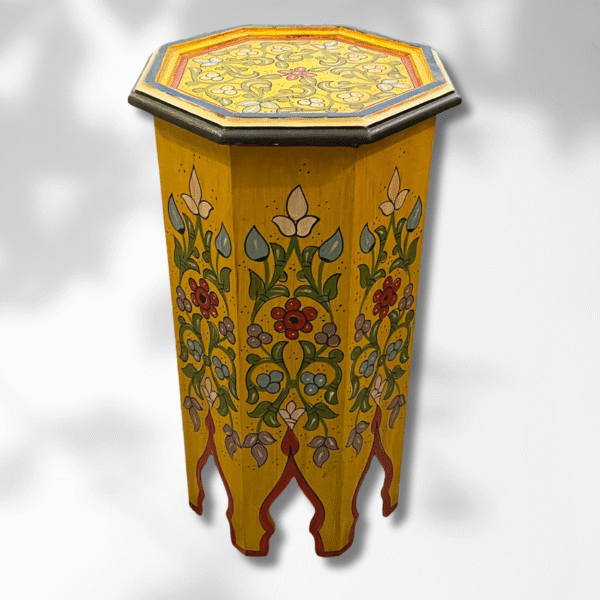 Painted Moroccan Octagon End Table/ Andalusian Style. 5 colorful end table Painted Moroccan Octagon End Table/ Andalusian Style.