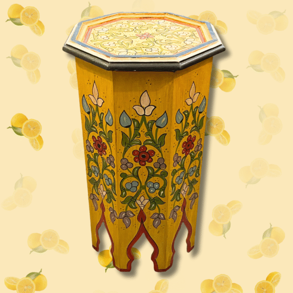Painted Moroccan Octagon End Table/ Andalusian Style. 2 colorful end table Painted Moroccan Octagon End Table/ Andalusian Style.