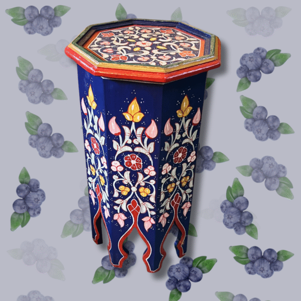 4 Flavor Variants Painted Moroccan Octagon End Table/ Andalusian Style. 9 painted octagon end table 4 Flavor Variants Painted Moroccan Octagon End Table/ Andalusian Style.