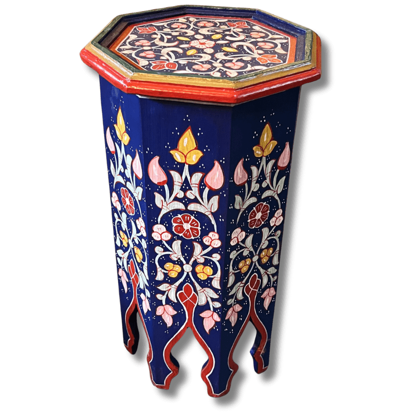 4 Flavor Variants Painted Moroccan Octagon End Table/ Andalusian Style. 26 painted octagon end table Moroccan Painted Octagon End Table