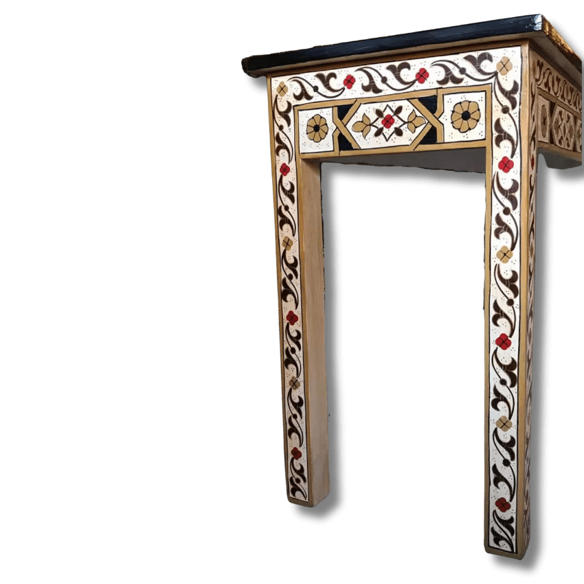 Painted Moroccan Table console - Beige. 10 narrow console table 23